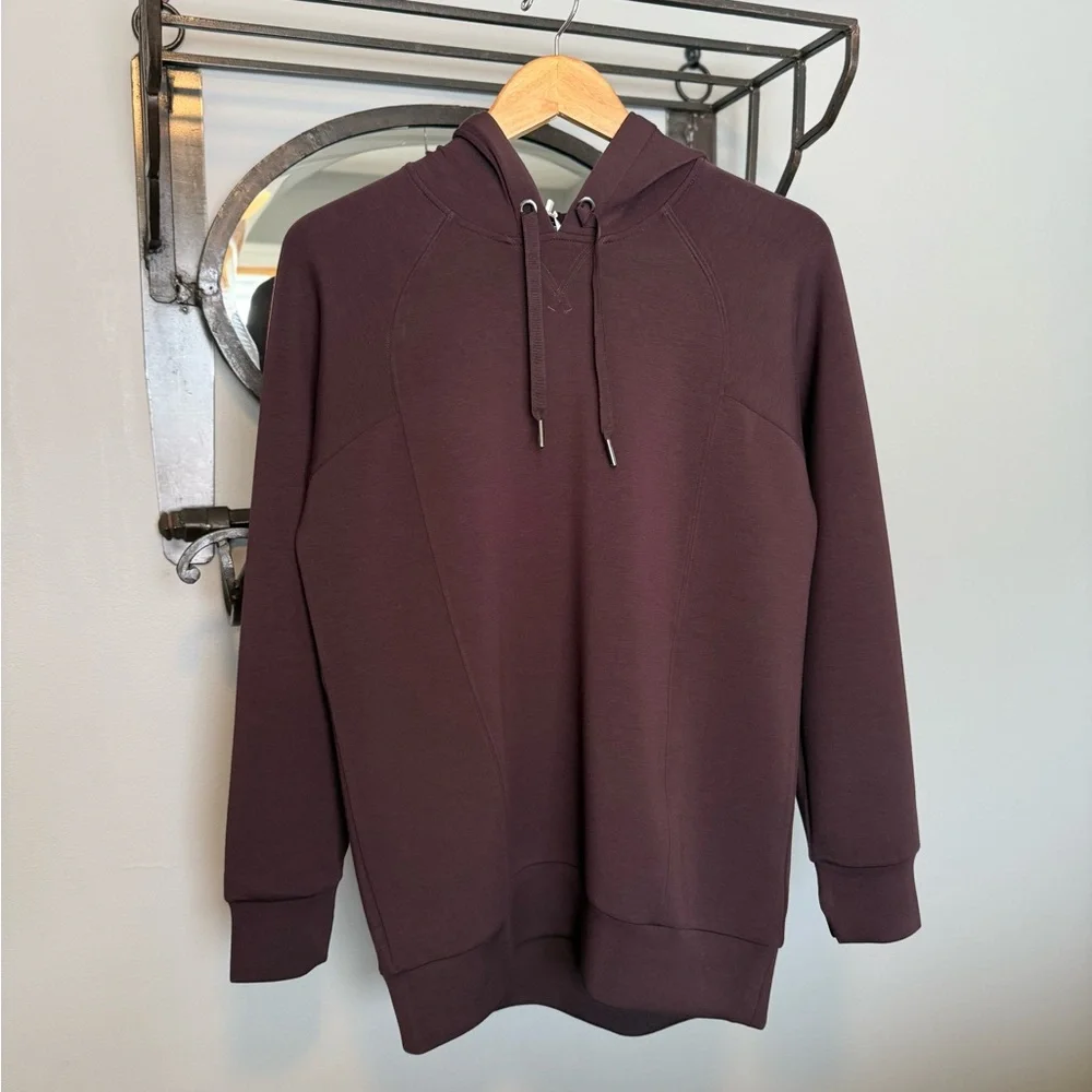 NWT SPANX Air Essentials Classic Hoodie Truffle Brown - Picture 10 of 14